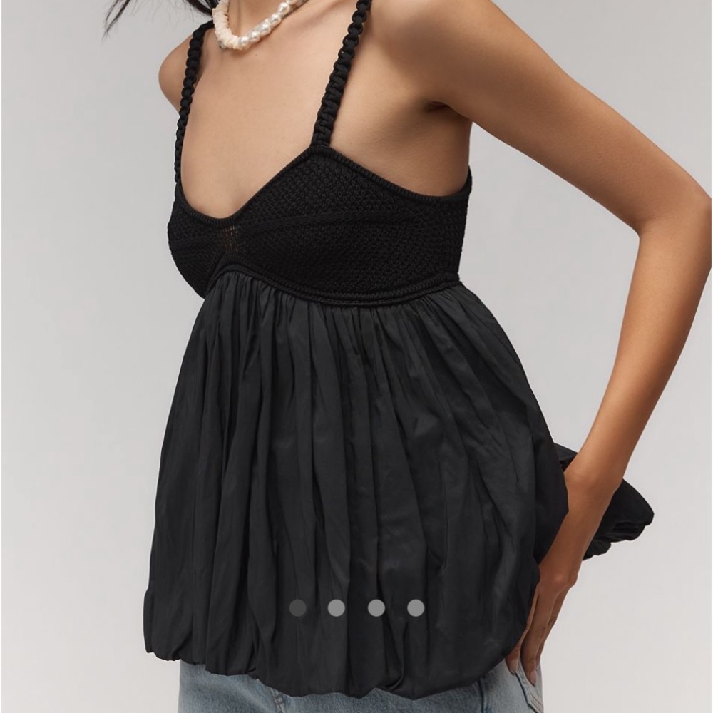 Anthropologie Black Swing Tank Top